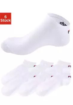 Носки-кеды Fila (6 пар), с вязаным логотипом, белый