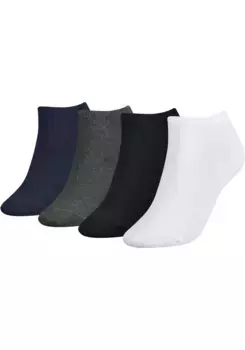 Носки-кеды Tommy Hilfiger (4 шт.) с вышитым логотипом, цвет Bunt