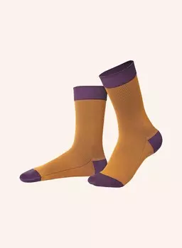 Носки-Кеды в полоску с компрессией Item M6, коричневый