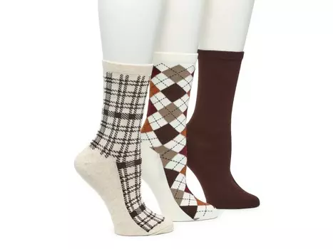 Носки Kelly & Katie с принтом 3 пары, светло-бежевый/красный/коричневый