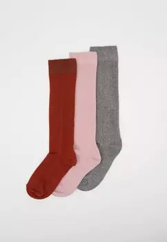 Носки Kids Kneesocks 3 Pack Ewers, цвет grau/kupfer/altrosa