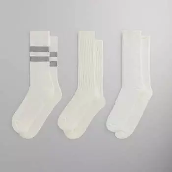 Носки Kith Three Pack Mixed Cotton Socks -Silk, цвет Silk