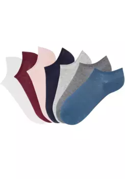 Носки-кроссовки Arizona (7 пар в упаковке), с узкими ребристыми манжетами, синий