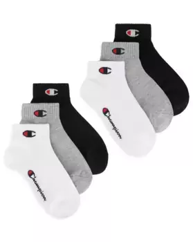 Носки-кроссовки Champion "6pk Quarter Socks" (6 пар, комплект), цвет Oxgm/Oxgm/Wht/Wht/Nbk/Nbk-Ns