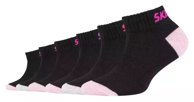 Носки-кроссовки Skechers (6 пар) (6 пар) с сетчатой вентиляцией, черный