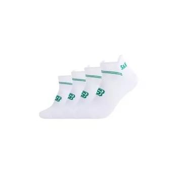 Носки-кроссовки унисекс, белые, микс, 4 шт. SKECHERS, цвет weiss