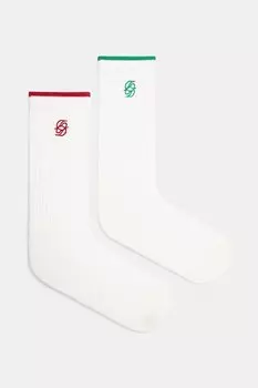 Носки La Chaussette D Miroir 2 пары Drle De Monsieur, белый