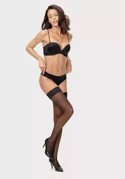 Носки LASCANA Halterlose Feinstrmpfe, черный