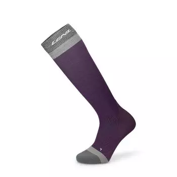 Носки Lenz Merino Compression 1 Long, фиолетовый