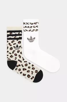 Носки Leopard 2 шт Adidas Originals, бежевый