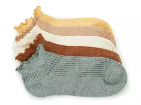 Носки Lettuce Edge Ankle Socks - 5 Pack Crown Vintage, коричневый/зеленый/желтый