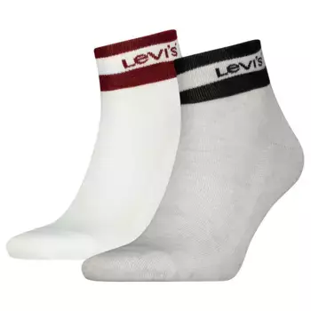 Носки Levi's 701226933 Quarter short 2 units, белый