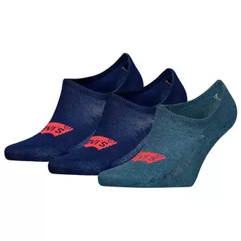 Носки Levis Batwing Logo Recycled No Show 3 шт, синий