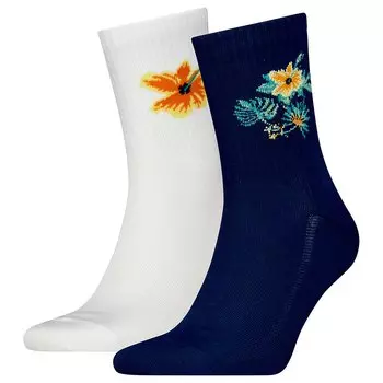 Носки Levis Placed Flower short 2 units, разноцветный