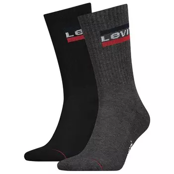 Носки Levis Sportswear Logo Regular 2 шт, черный