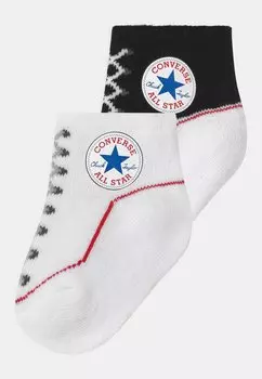 Носки LOGO NO SLIP QUARTER UNISEX 2 PACK Converse, цвет black