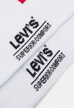 Носки Low Cut Logo Unisex 2 Pack Levi's, белый/белый