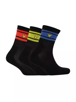 Носки Lyle & Scott Socken 3-Er Set, цвет Schwarz mit farbigen Details
