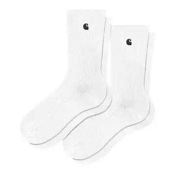 Носки Madison Pack Socks Carhartt Wip, цвет White / Black + White / Black----