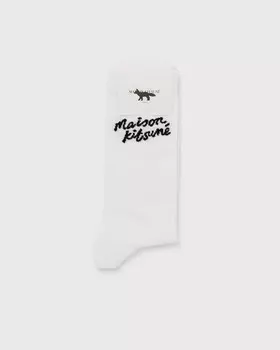 Носки Maison Kitsune Maison Kitsune Handwritting Socks, белый