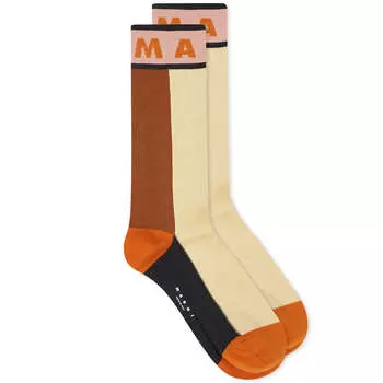 Носки Marni Logo, цвет Dust Apricot