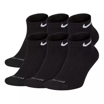 Носки men's logo jacquard sports 6 black socks Nike, черный