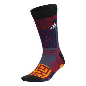 Носки men's new year's edition printing sports mid-top socks combined pack black Adidas, мультиколор