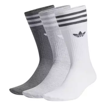Носки men's originals stripe logo sports socks 3 pairs white / gray / black Adidas, мультиколор