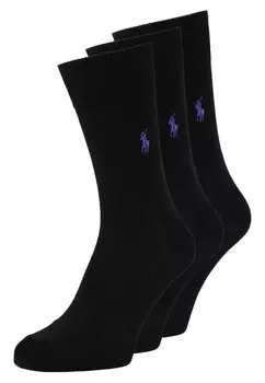 Носки Polo Ralph Lauren, 3 пары, черные