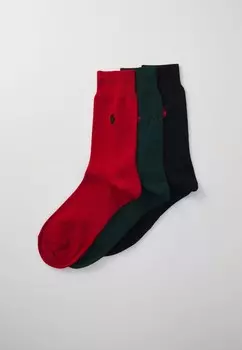 Носки MERCERZD CREW SOCK 3 PACK UNISEX Polo Ralph Lauren, темно-зеленый