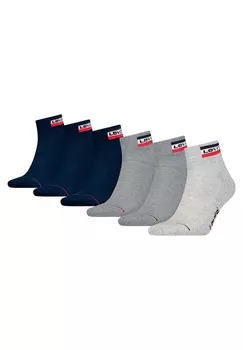 Носки MID CUT 6 PACK Levi's, серый
