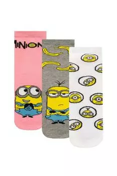 Носки «Миньоны», 3 шт. Despicable Me, розовый