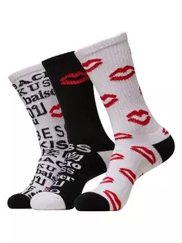 Носки Mister Tee, цвет black/white/red