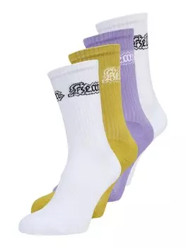 Носки Mister Tee Hell Heaven, цвет Mustard/Purple/White