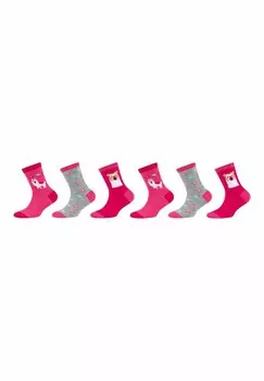 Носки MOTIV 6 PACK Skechers, розовый/серый