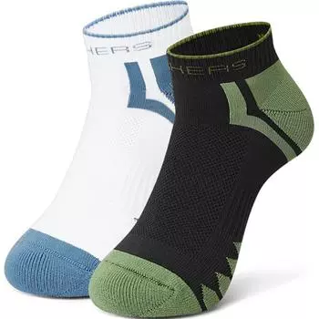 Носки Mountain And Wild Outdoor Series, унисекс, 2 шт Skechers, 2 Pack (White/Horse Black)
