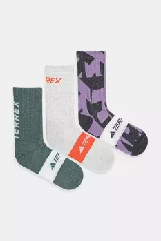 Носки Multi 3 пары Adidas Terrex, зеленый