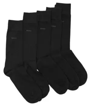 Носки мужские Boss Bodywear с логотипом бренда 5 пар, черный