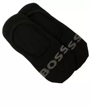 Носки мужские Boss короткие с логотипом 2 пары, черный