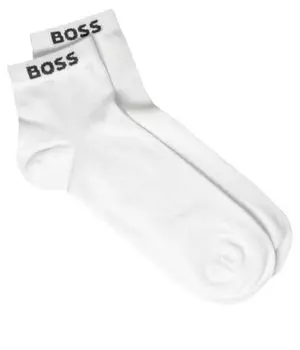 Носки мужские Boss с логотипом бренда 2 пары, белый