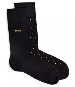 Носки мужские Boss в подарочной коробке 2 пары, черный