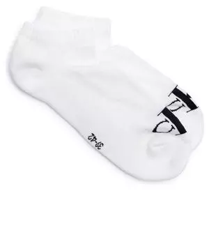 Носки мужские Calvin Klein Jeans короткие с монограммой 2 пары, белый