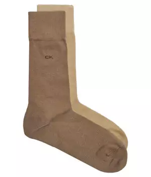 Носки мужские Calvin Klein однотонные 2 пары, бежевый