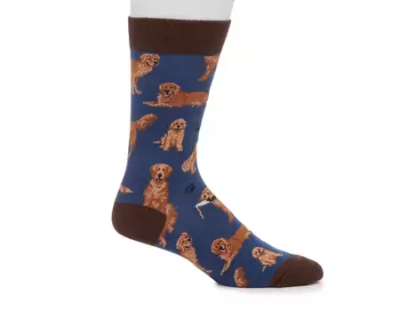 Носки мужские Golden Retriever Socksmith, Blue/Brown