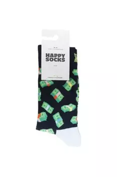 Носки мужские Happy Socks с принтом денег, зеленый