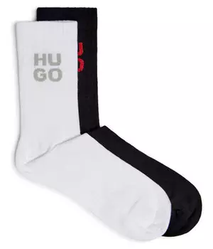 Носки мужские Hugo Bodywear с люрексом 2 пары в подарочной упаковке, белый