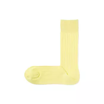 Носки мужские Muji в рубчик, светло-желтый