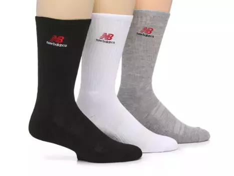Носки мужские New Balance Cushion Crew - 3 шт., черные/белые/серые