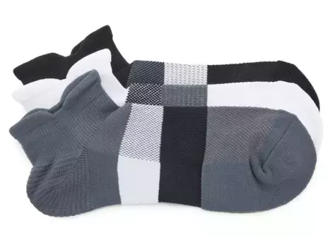 Носки мужские No. 6 Double Tab No Show - 3 шт. в упаковке, черные/белые/серые