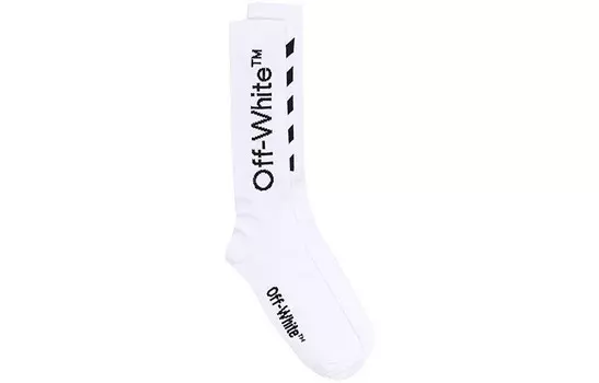 Носки мужские Off-White до середины икры, белый